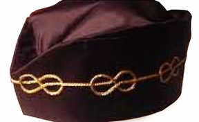 Masonic Crown Cap - Black Handmade Embroidery - Bricks Masons