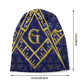 Master Mason Blue Lodge Beanie - Blue & Gold - Bricks Masons