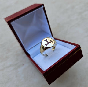 Royal Arch Chapter Ring - 9K Gold with Enamel - Bricks Masons