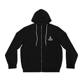 Past Master Blue Lodge California Regulation Hoodie - Black with White Triple Tau - Bricks Masons