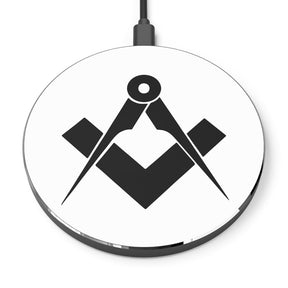 Master Mason Blue Lodge Wireless Charger - Square & Compass - Bricks Masons