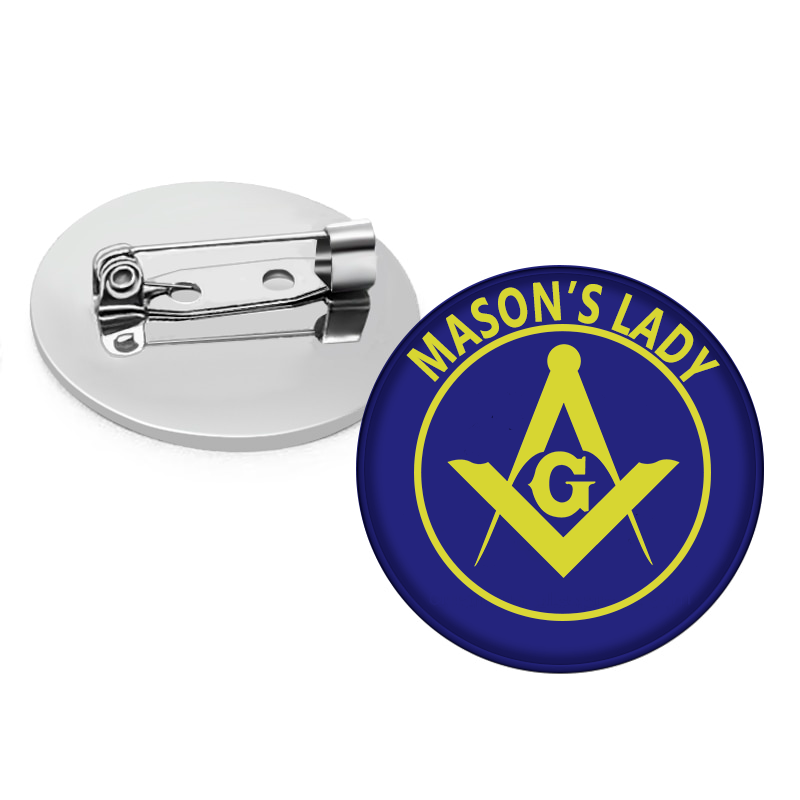 Master Mason Blue Lodge Brooch - Mason's Lady - Bricks Masons