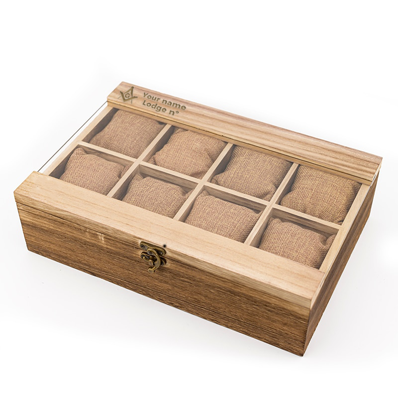 Master Mason Blue Lodge Watch Case - (8 Slots) - Bricks Masons