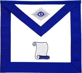 Officers Blue Lodge Officer Apron Set - Blue Ribbon Machine Embroidery (Set of 19) - Bricks Masons