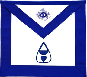 Officers Blue Lodge Officer Apron Set - Blue Ribbon Machine Embroidery (Set of 19) - Bricks Masons