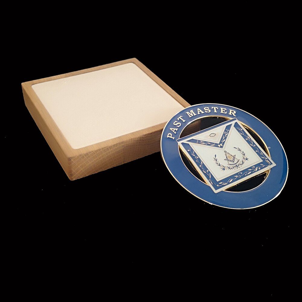Past Master Blue Lodge Car Emblem - Blue Car Medallion - Bricks Masons