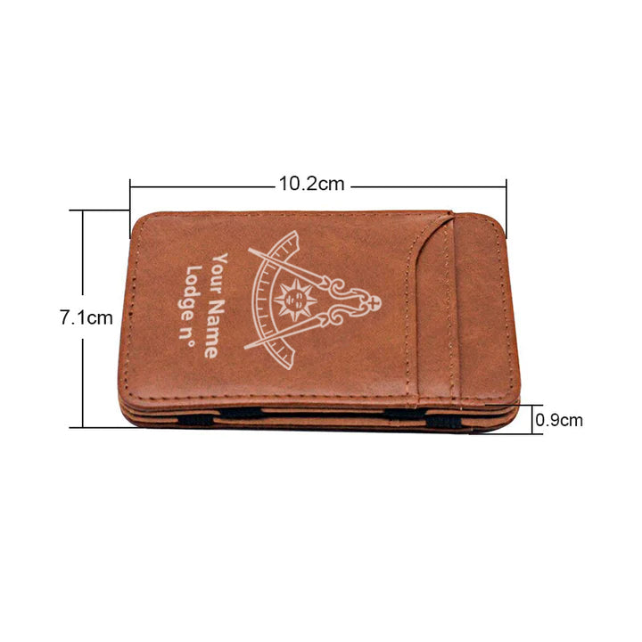 Past Master Blue Lodge California Regulation Wallet - Black & Brown - Bricks Masons