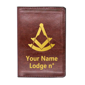 Past Master Blue Lodge Wallet - Black & Brown - Bricks Masons