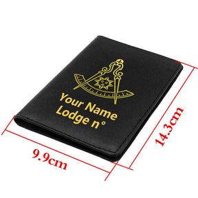 Past Master Blue Lodge California Regulation Wallet - Black & Brown - Bricks Masons
