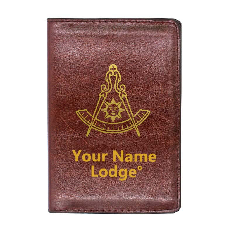 Past Master Blue Lodge California Regulation Wallet - Black & Brown - Bricks Masons