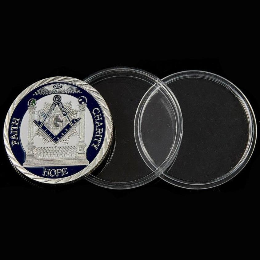 Master Mason Blue Lodge Coin - Raised And Proud - Bricks Masons