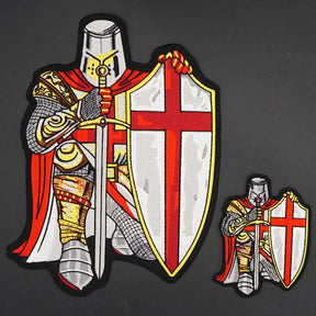 Knights Templar Commandery Patch - HANDMADE Crusader Embroidered - Bricks Masons