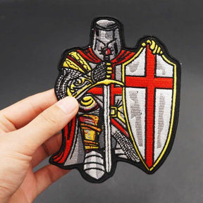Knights Templar Commandery Patch - HANDMADE Crusader Embroidered - Bricks Masons