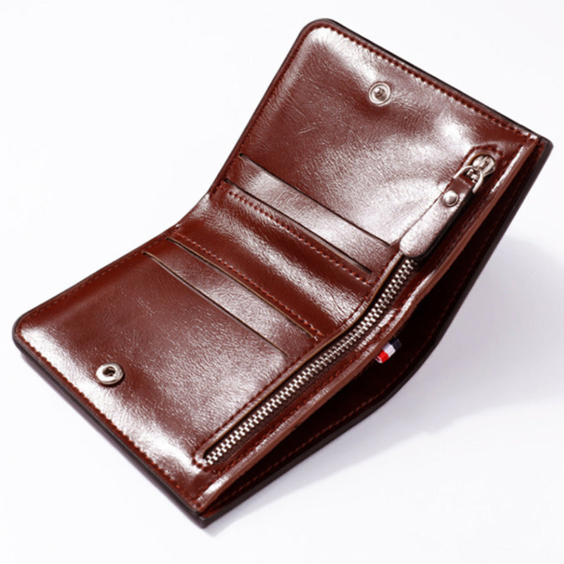 Master Mason Blue Lodge Wallet - Genuine Leather & Credit Card Holder (Black/Coffee) - Bricks Masons