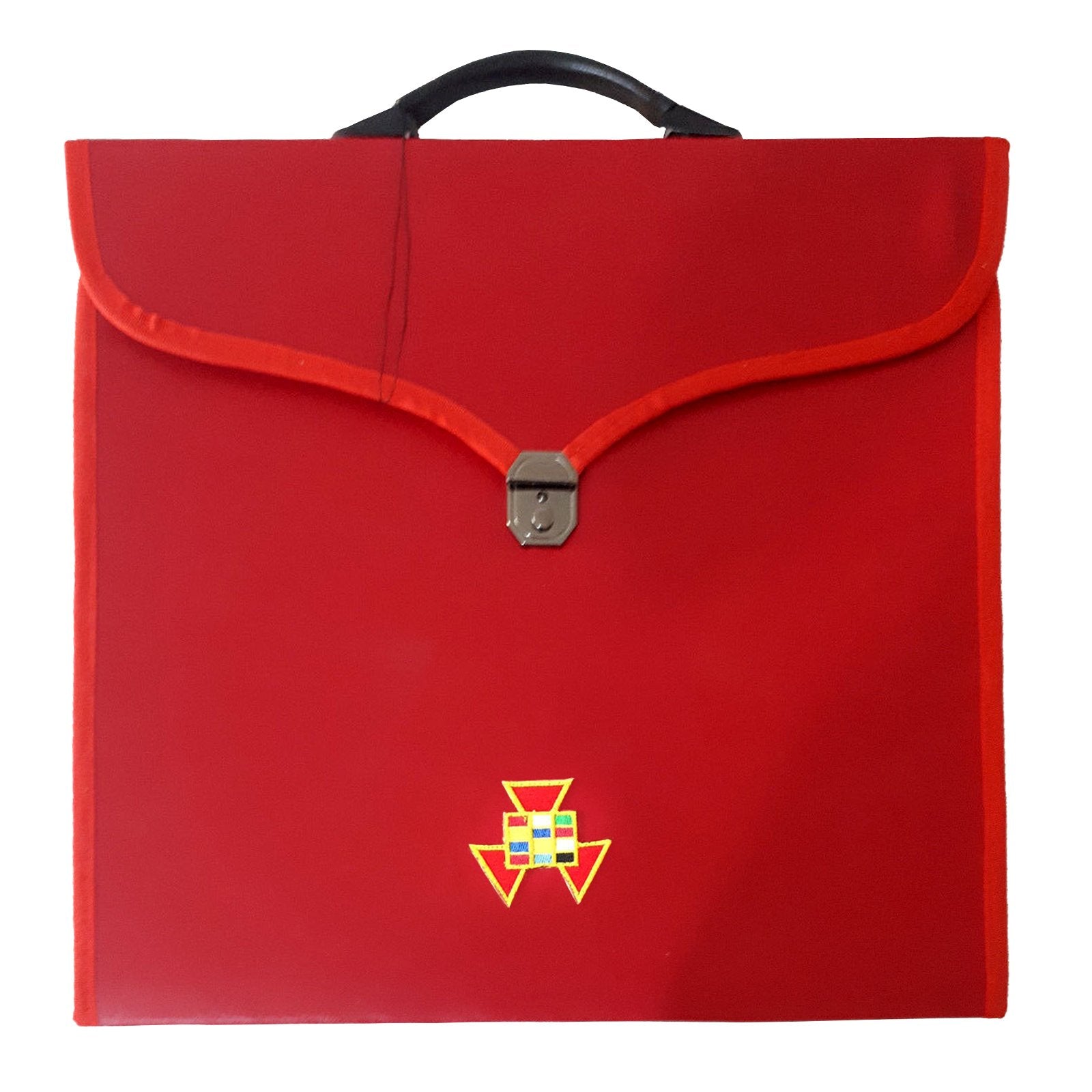 Past High Priest Chapter Apron Case - Red Leather MM, WM, Provincial - Bricks Masons