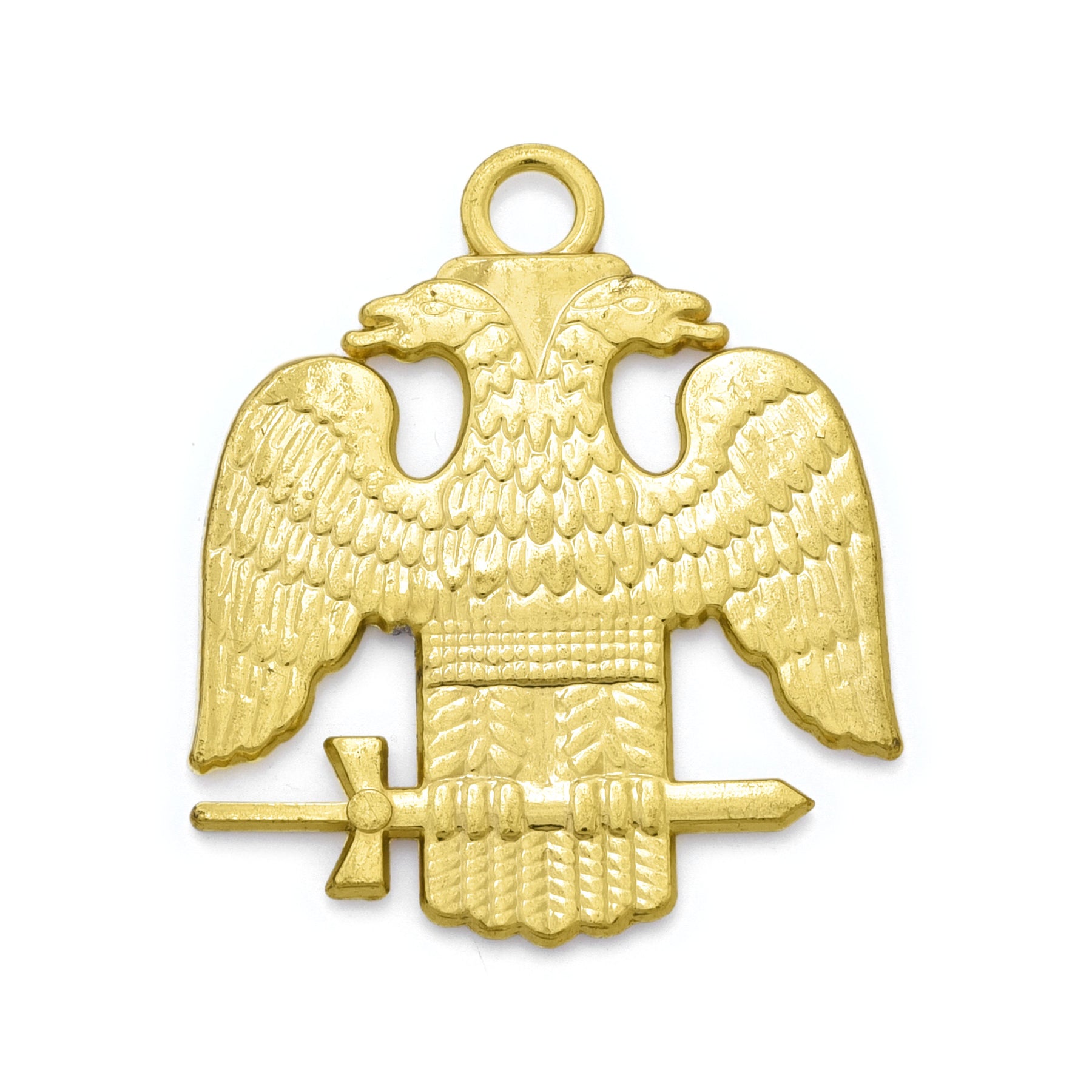 Scottish Rite Collar Jewel - Wings Down Gold Plated - Bricks Masons