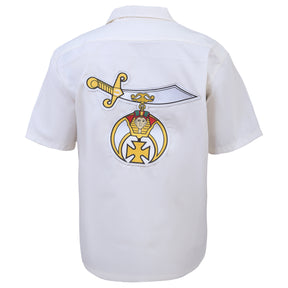 Shriners T-Shirt - White With Chest Pockets - Bricks Masons